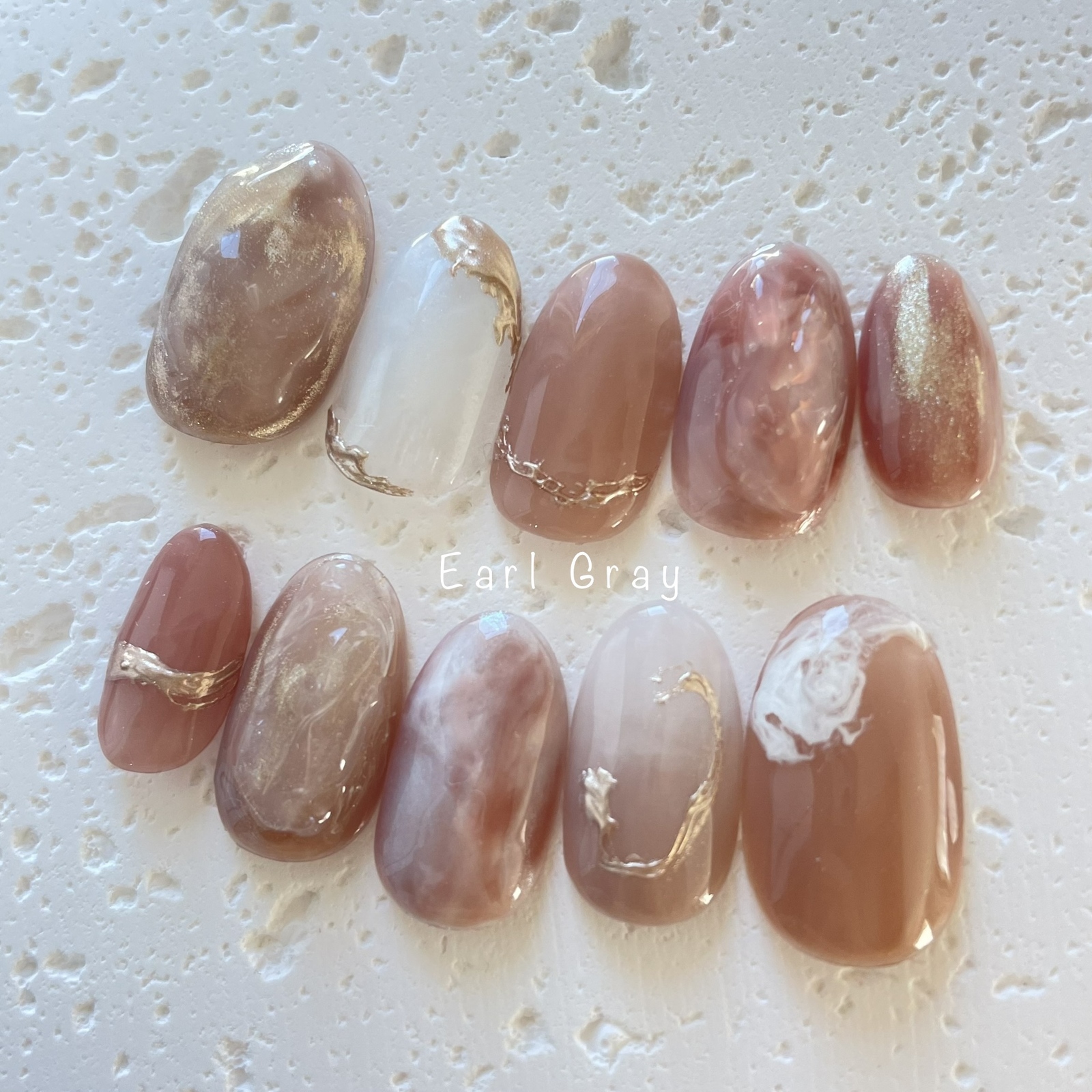 【Extremely Popular】Moisturized Nuance Nails *Includes Spare Tips♡*Brown, glossy nails, bridal nails, wedding nails, puffy nails, sparkly nails, mirror nails, winter nails, spring nails, graduation ceremony