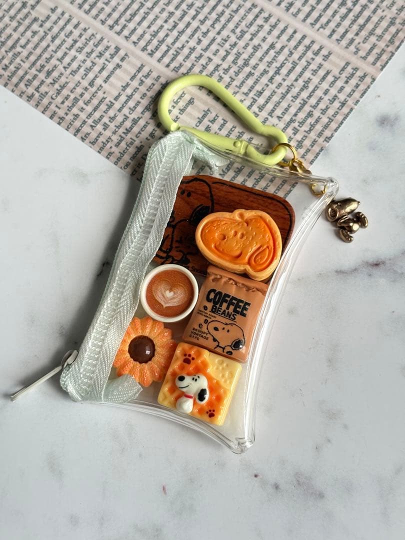 Cozy Cafe Gacha-Style Pouch Keychain