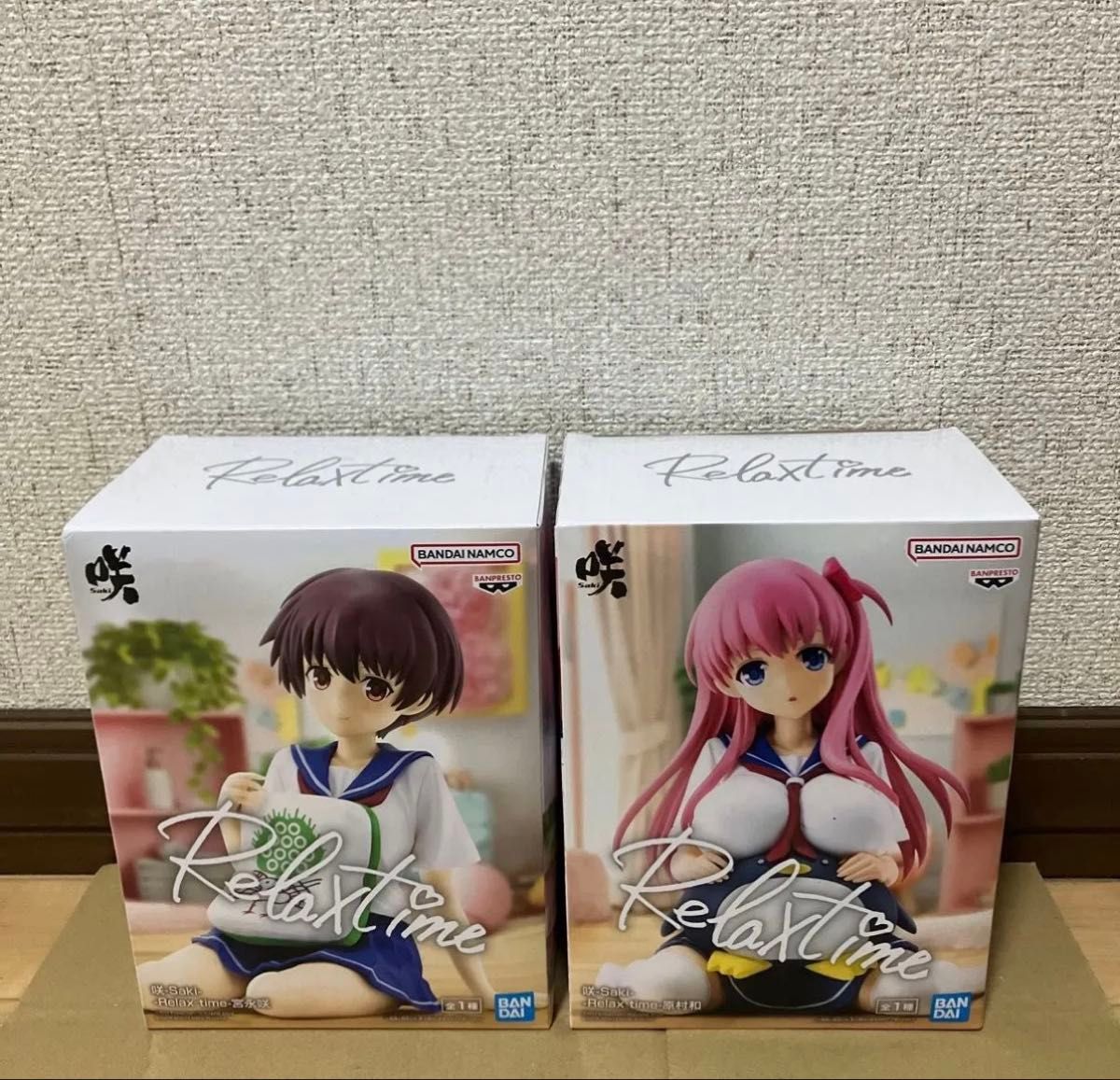 Saki Relax Time Figure Miyaga Saki and Haramura Wa 2-Piece Set (Figure Only)