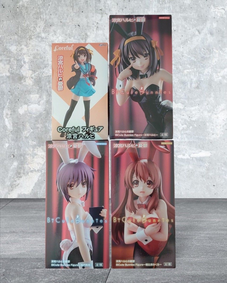 The Melancholy of Haruhi Suzumiya Figure 4-Piece Set Coreful BiCute Bunnies