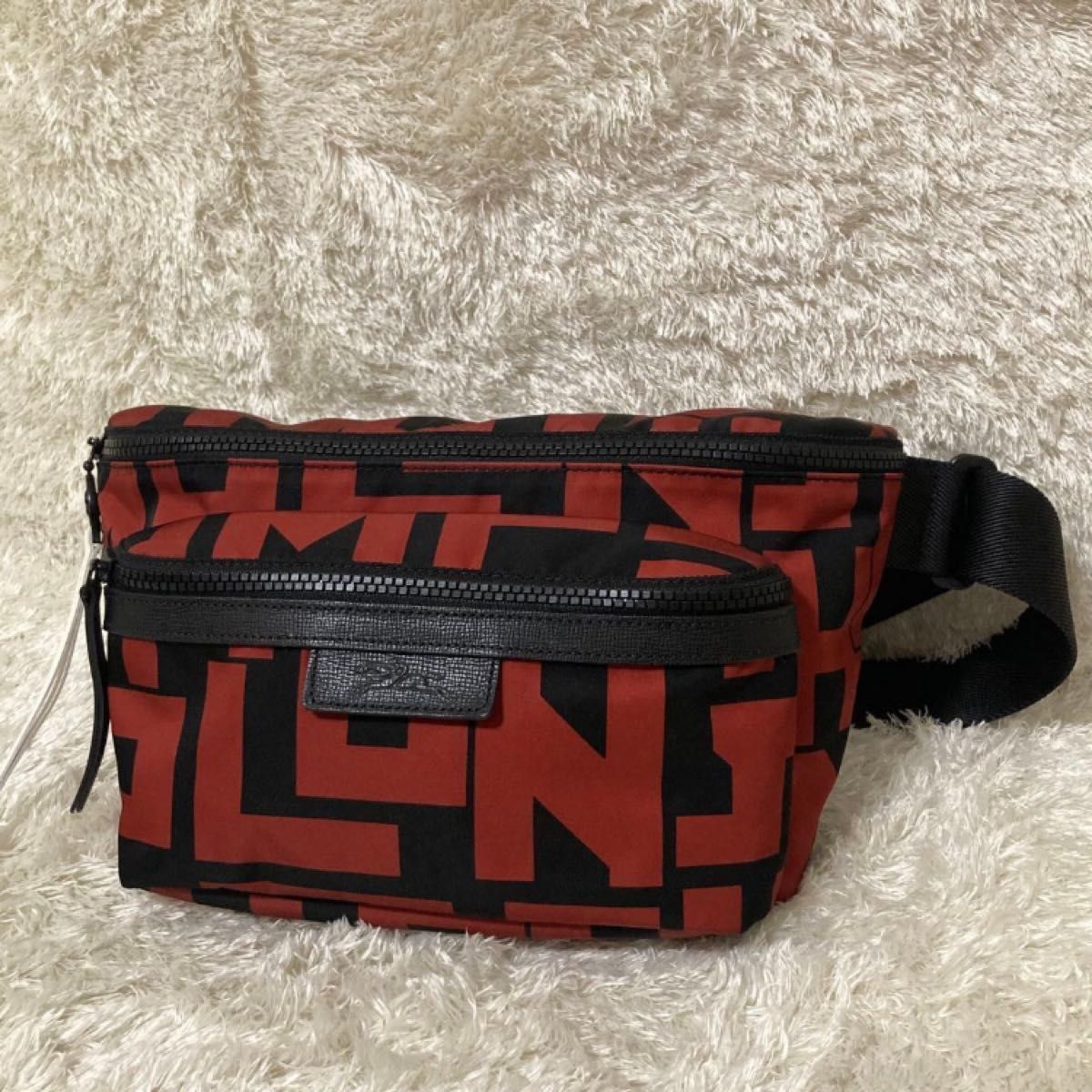 極美品 ロンシャン LGP ボディバッグ モノグラム ウエストバッグ