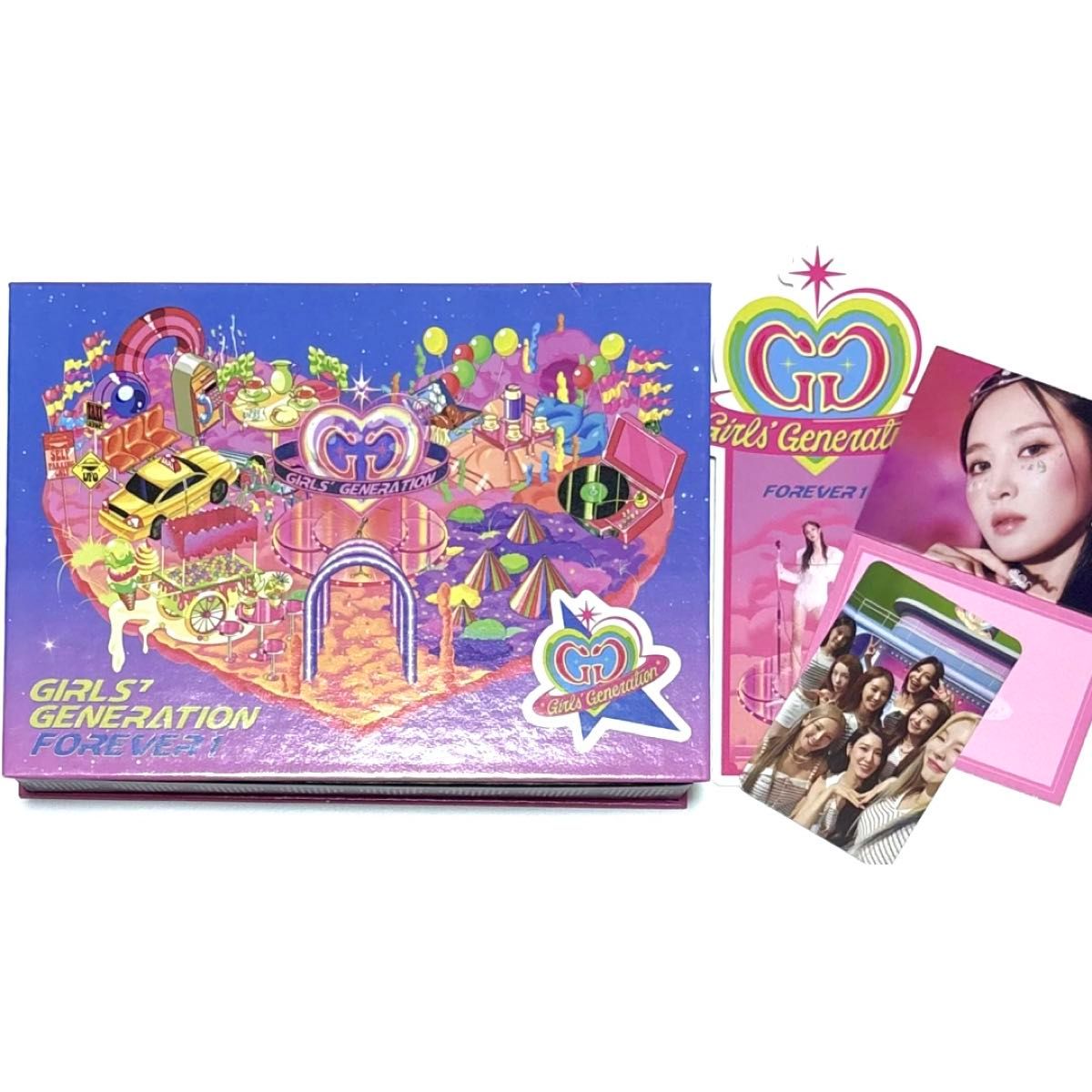 少女时代最新全长专辑 FOREVER 1 CD [DELUXE 版本 .] 进口盘 Yuri 套装 卡片 门票