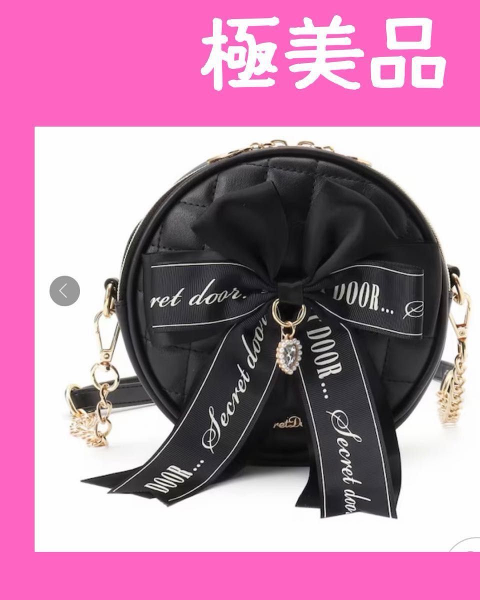 Jirai Kei Mass Production Type Shoulder Bag Black Ober Tashe Black Ribbon Heisei Lolita