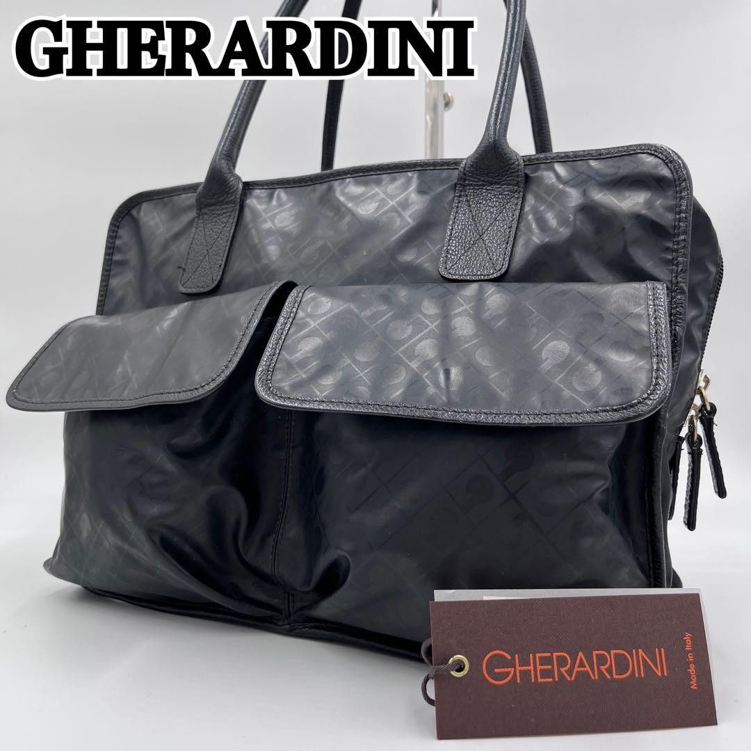 GHERARDINI格拉迪尼托包肩挂SOFTY带化妆包的黑色双口袋A4可收纳