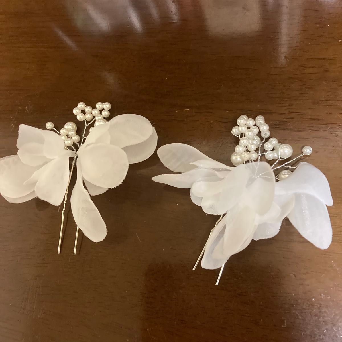 婚礼发饰珍珠小花发饰2个套装