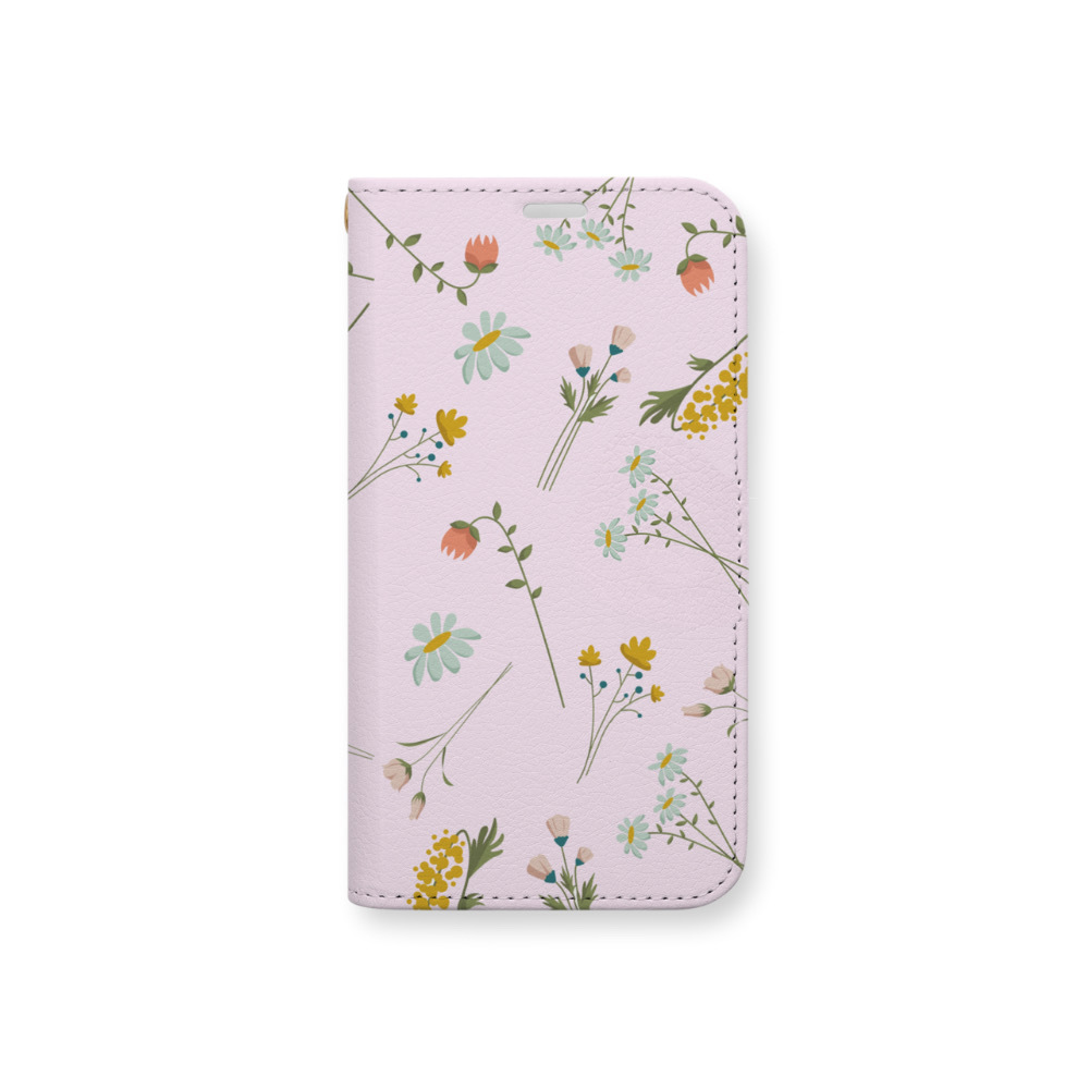 花卉图案 5-2 无带 账本式手机壳 iPhone Xperia Galaxy AQUOS arrows Google pixel