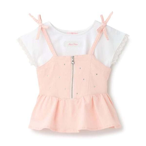 tシャツ 裾フレアビスチェ &半袖Tシャツセット キッズ 子供服 女の子