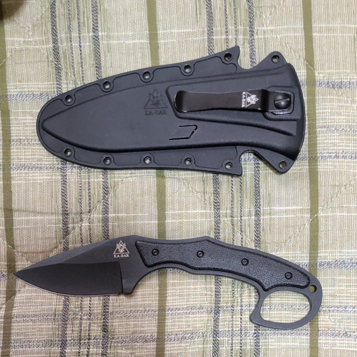 KA-BAR 卡兰比刀 黑色 带鞘 户外 野营