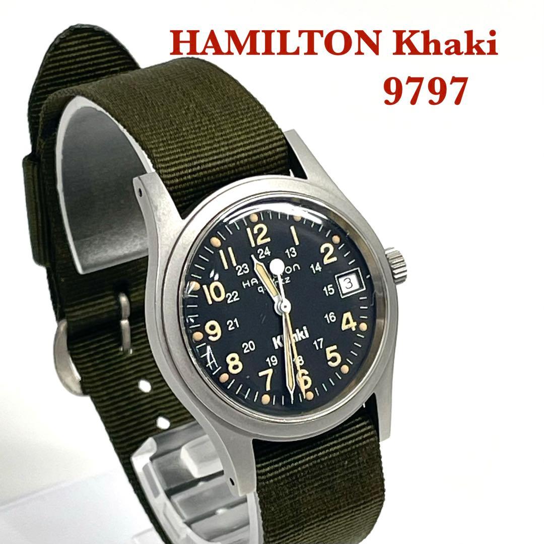 【 TK 】Hamilton Khaki 9797 Vintage Quartz Wristwatch Working Condition