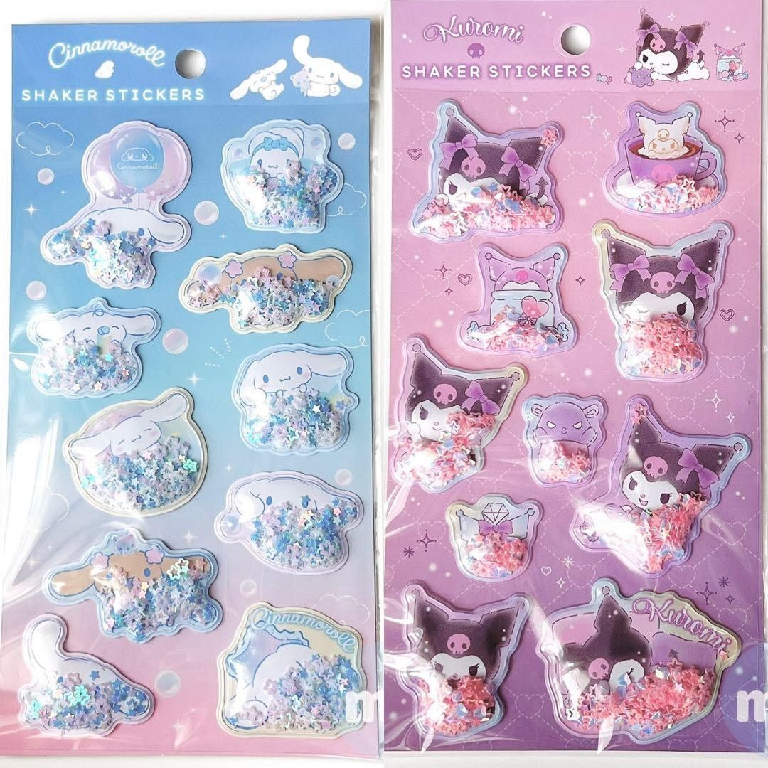 [New] Shaker Stickers - Shake Shakers - Cinnamoroll & Kuromi - 2 Pieces
