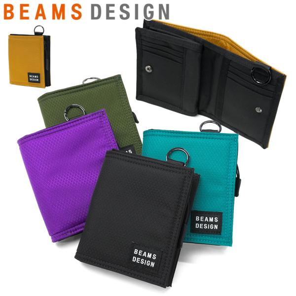 最高五折★10月15日起 正品专营店 BEAMS DESIGN 钱包 男女通用 紧凑 薄款 两折式 两折 BEAMS DESIGN 进取风两折钱包 BMMW6JS2