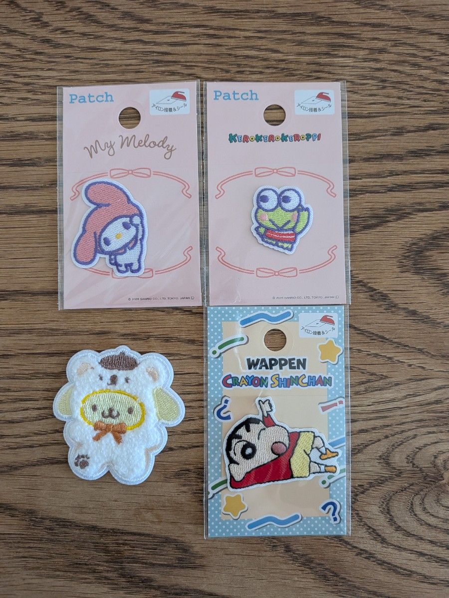 三丽鸥蜡笔小新wappen 4种套装熨斗粘接贴纸