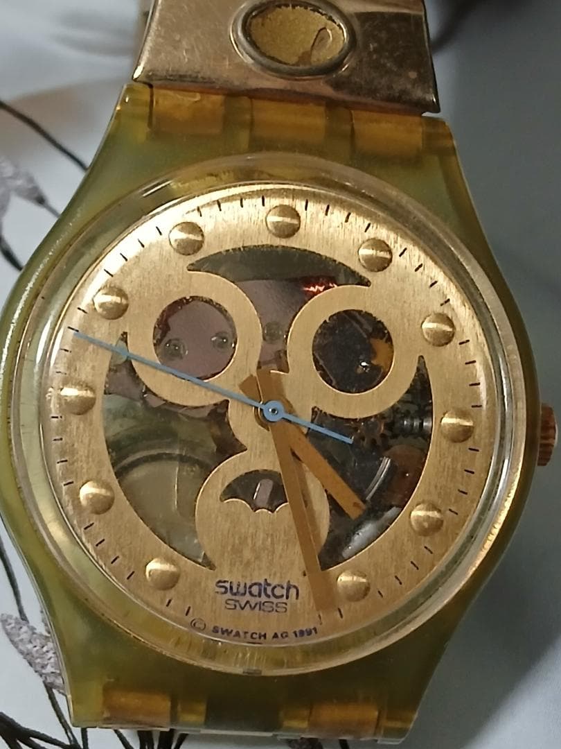 swatch Swatch Gold Skeleton Wristwatch 1991/Working