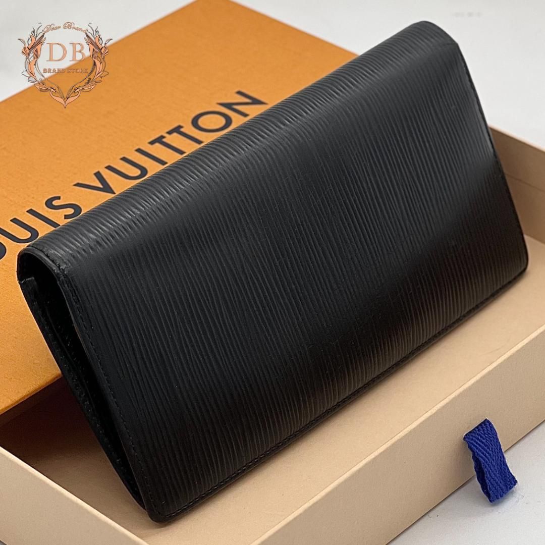 Louis Vuitton Épi Portefeuille Brésil Black Business Jacket Black LOUIS VUITTON Men's Wallet Jacket