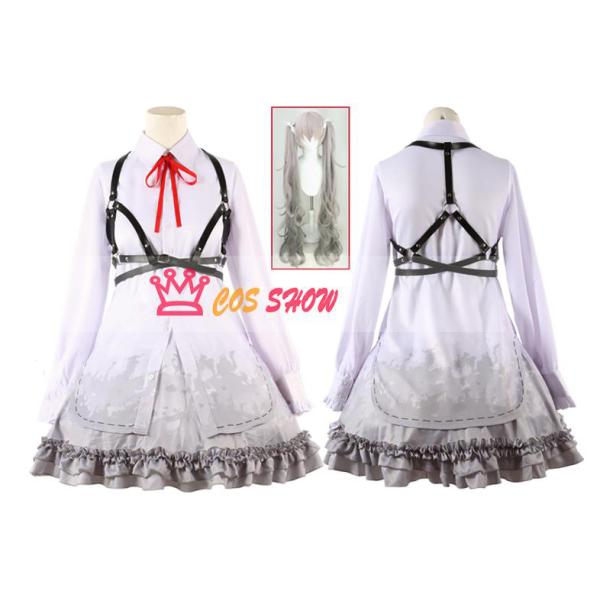 Project Sekai 25-ji, Nightcord de. White Miku Cosplay Costume with Socks, Custom-Made Available for Events and Halloween