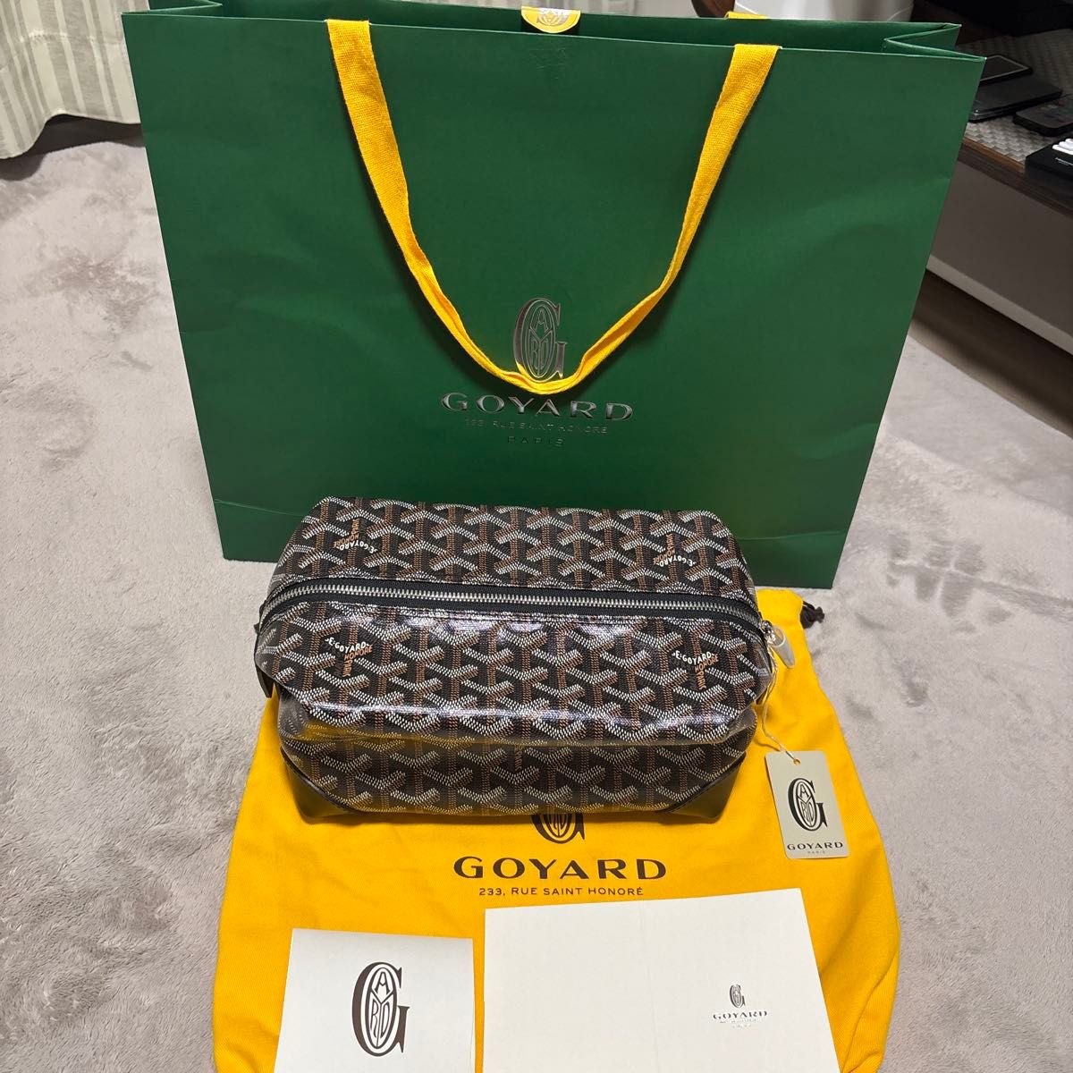 【全新未使用】 GOYARD Goyard 保龄球25洗漱包黑色