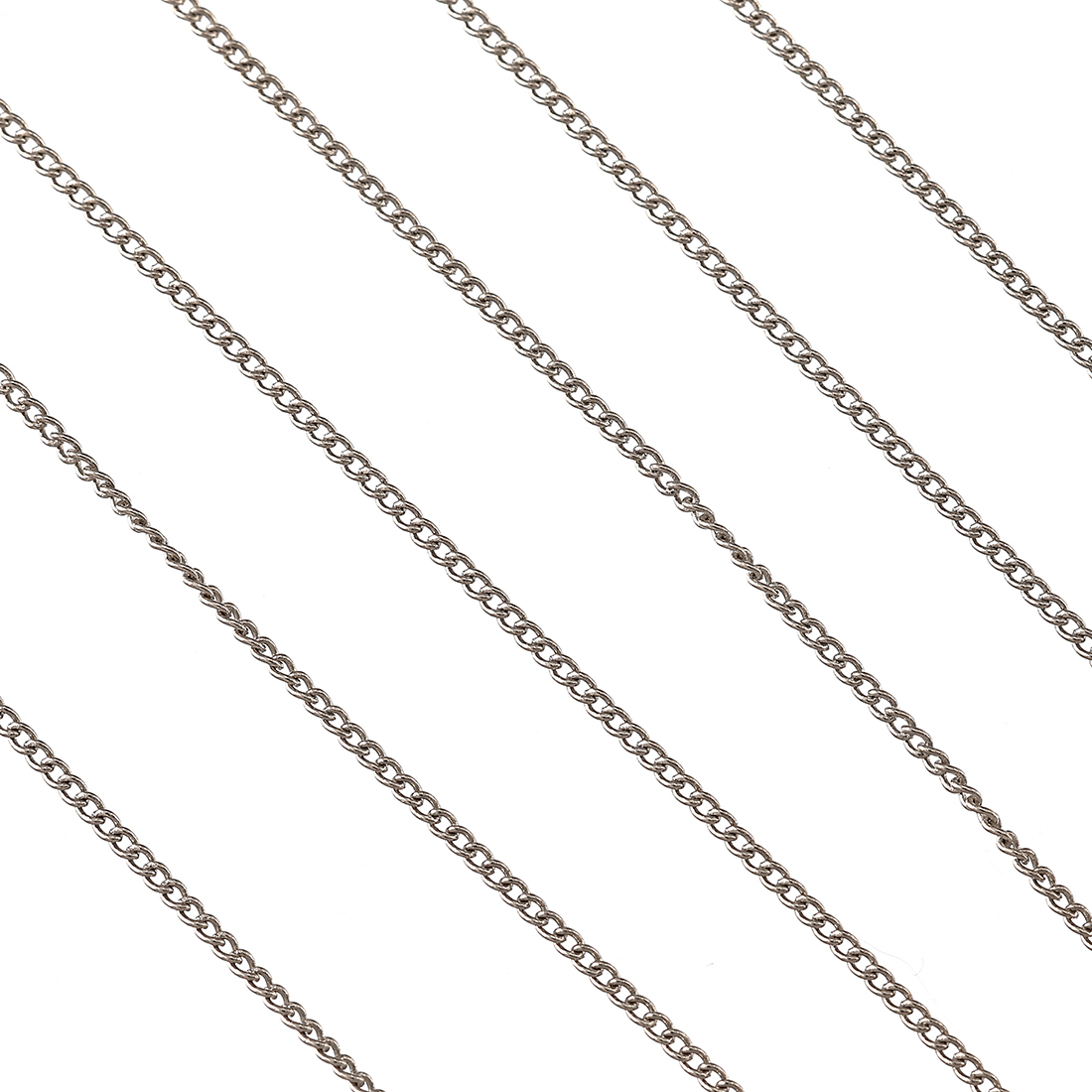 美甲配件 链条 极细 银色 1mm 100cm 金属树脂 美甲艺术 珠宝 装饰 配件 BD3164