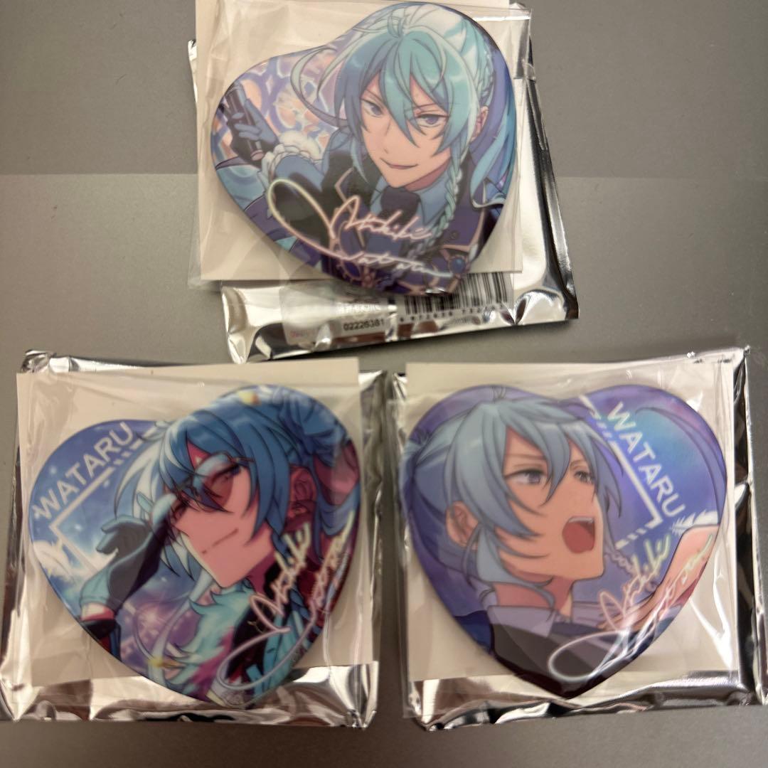 Ensemble Stars! Hibiya Wataru Heart-Shaped Can Badge Set, China Exclusive