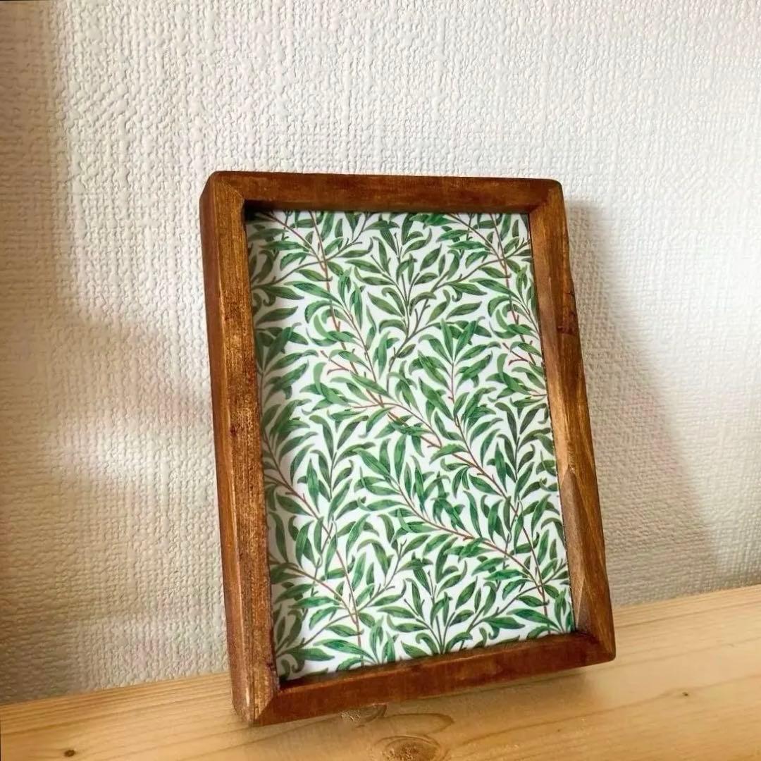 玻璃窗相框 画框 摆台 杂货 复古风 植物系 仿古木材