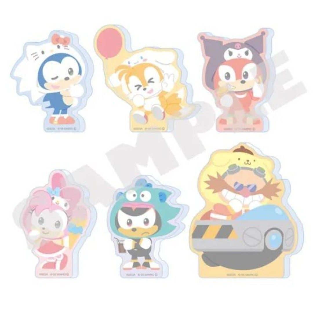 SONIC & FRIENDS Sanrio characters  BOX アクリルフィギュアコレクション　全6種　アクスタ