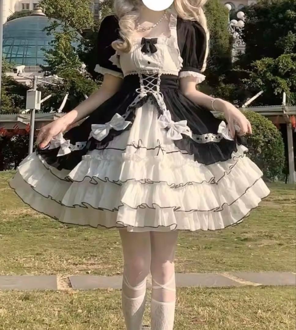 SSUPTEMBER2 洛丽塔连衣裙 cosplay服装 黑×白