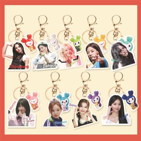 2番目半額 TWICEグッズ キーリング アクリル トゥワイス キーホルダー グッズ キーチェーン アクセサリー 携帯 鍵 自動車飾り おしゃれ 小物 飾り ONCE SANA