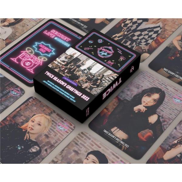 TWICEグッズ フォト カード 55枚 セット トレカ トゥワイス 写真 全員 フォトカード K-POP 韓国 アイドル Season's Greetings 2023 応援 LOMOカード ONCE