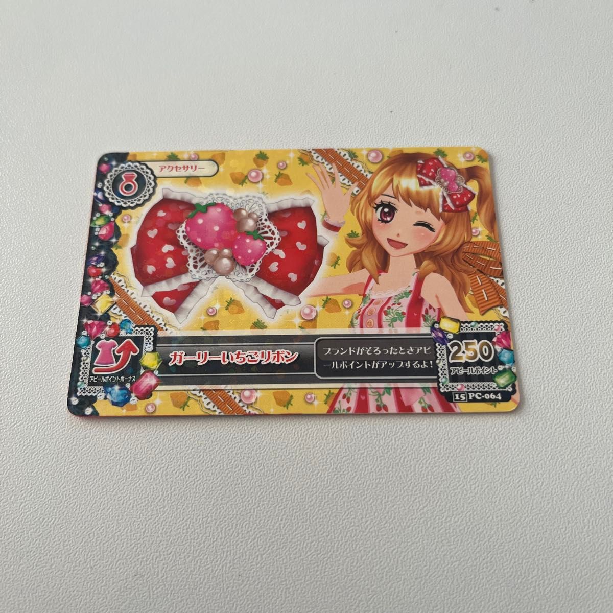 Aikatsu Card Girl's Ichigo Ribbon 15 PC-064 Accessory