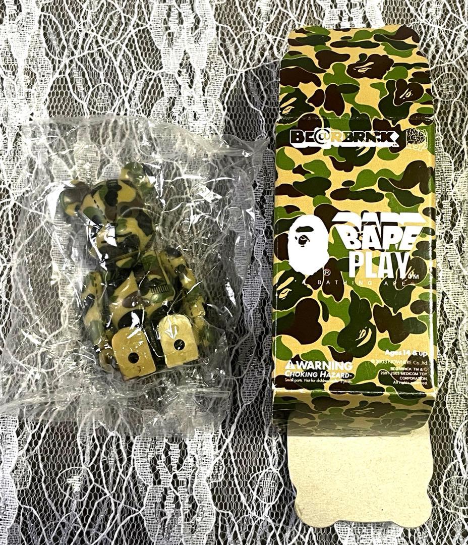 稀有【内袋未开封】BE@RBRICK BAPE PLAY 100% APE 迷彩
