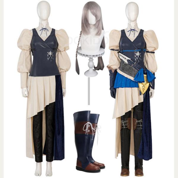 FF16 ファイナルファンタジー ジル・ワーリック Jill Warrick  コスプレ衣装 ウィッグ 靴コスチューム 演出服 アニメ ゲーム ハロウィン cosplay 変装