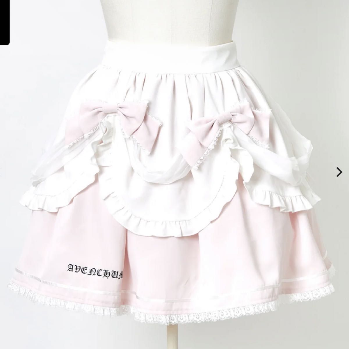 【带标签】AVENCHUMU女仆风褶皱裙粉色丝带