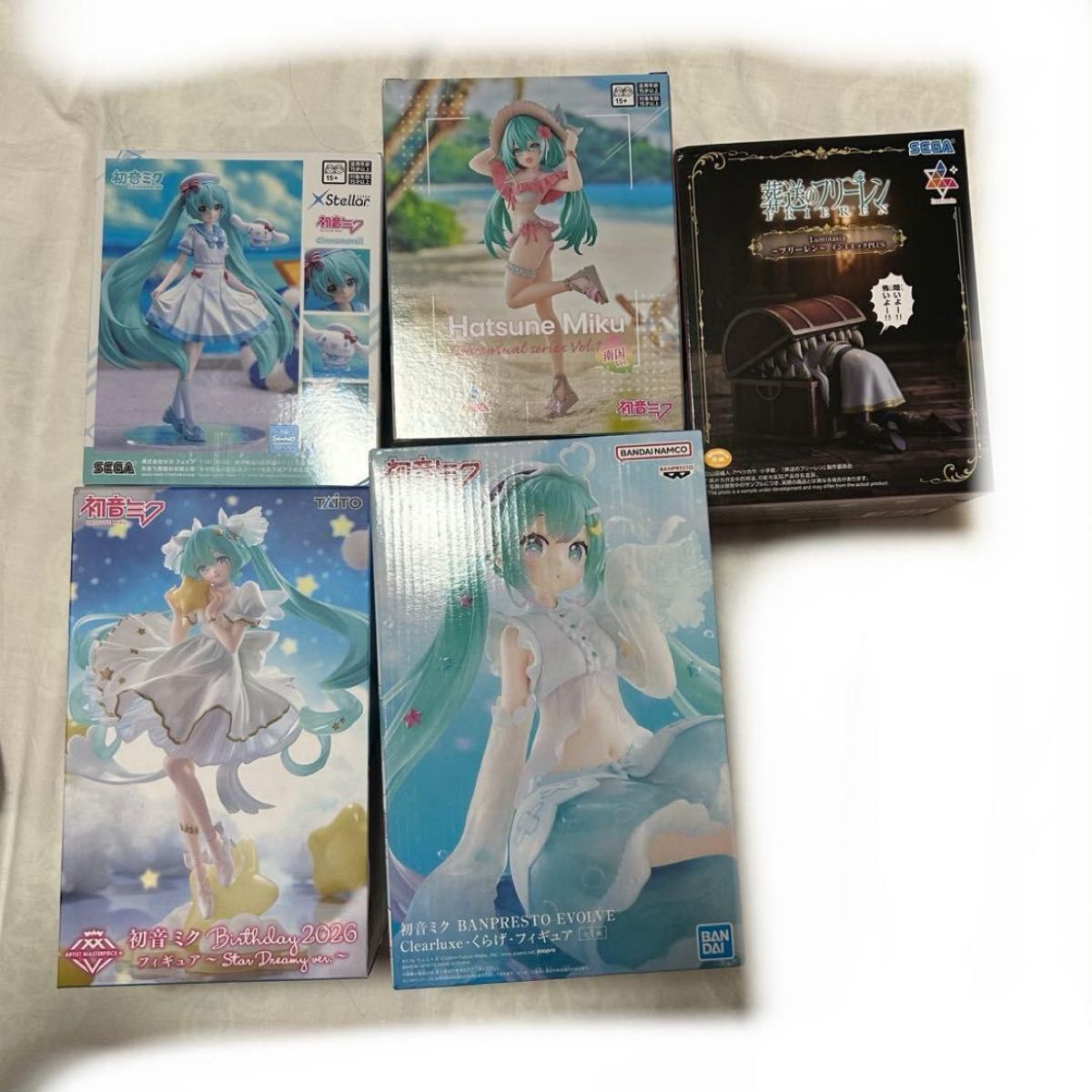 初音未来 葬送的芙莉莲 手办 5件套 打包出售 奖品