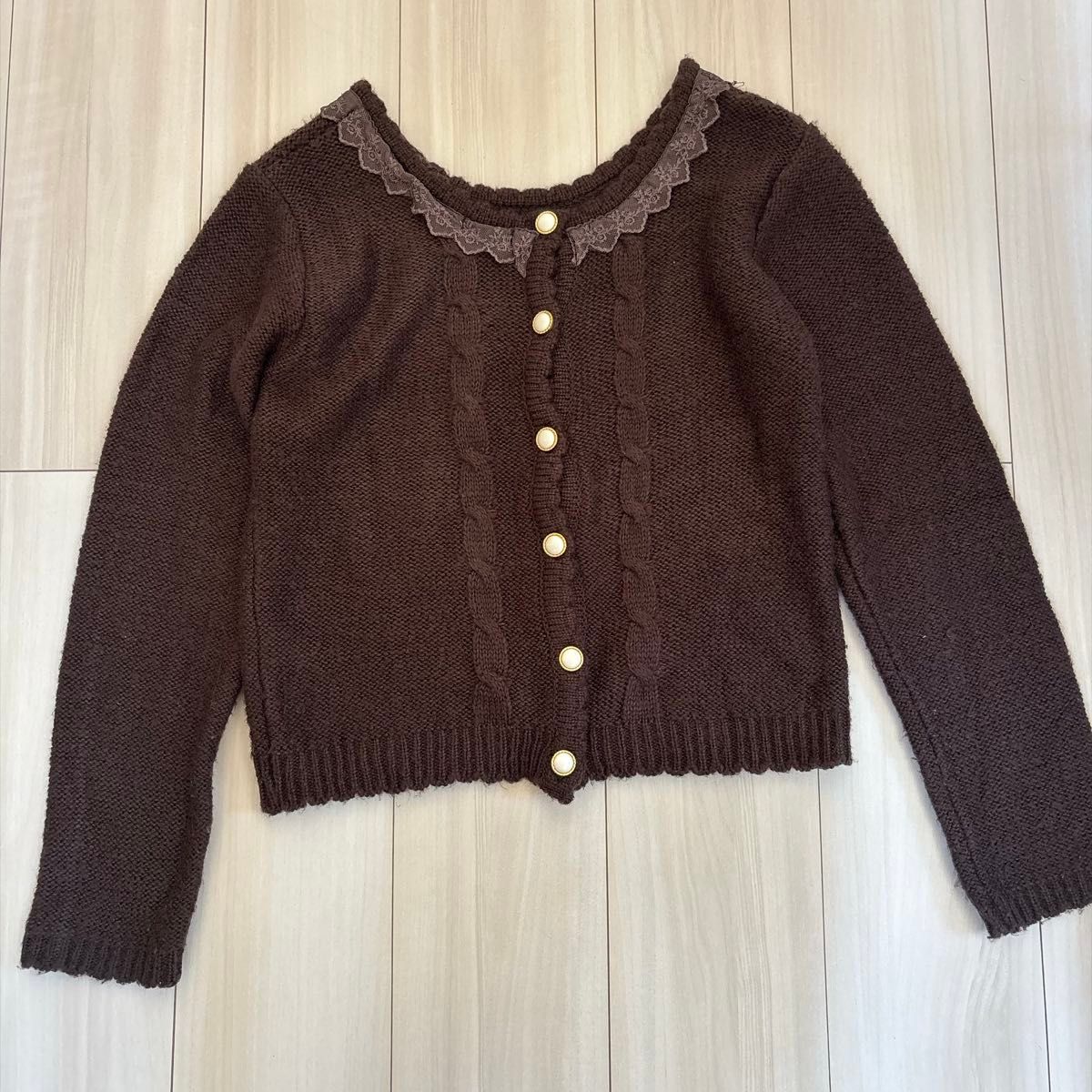 Axes Femme 针织开衫 蕾丝荷叶边 M
