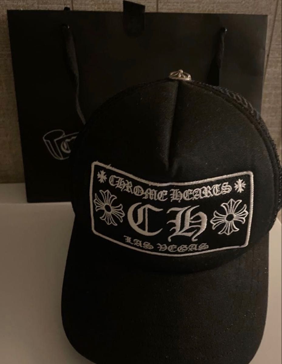 CHROME HEARTS 克罗姆哈茨 追踪者棒球帽 网眼帽 黑色 拉斯维加斯限定