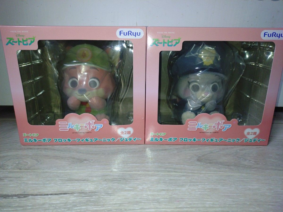 Zootopia Milkieboar Flocking Figure Nick and Judy 2-Piece Set