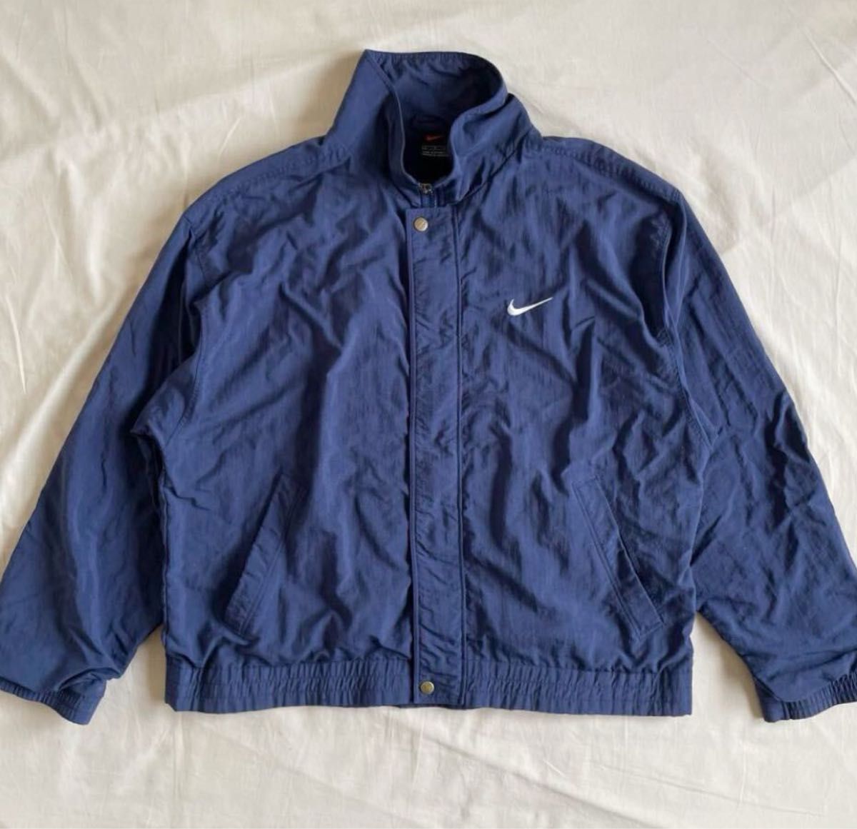 90s NIKE标志刺绣尼龙夹克L bentage OLD耐克尼龙摇摆上衣