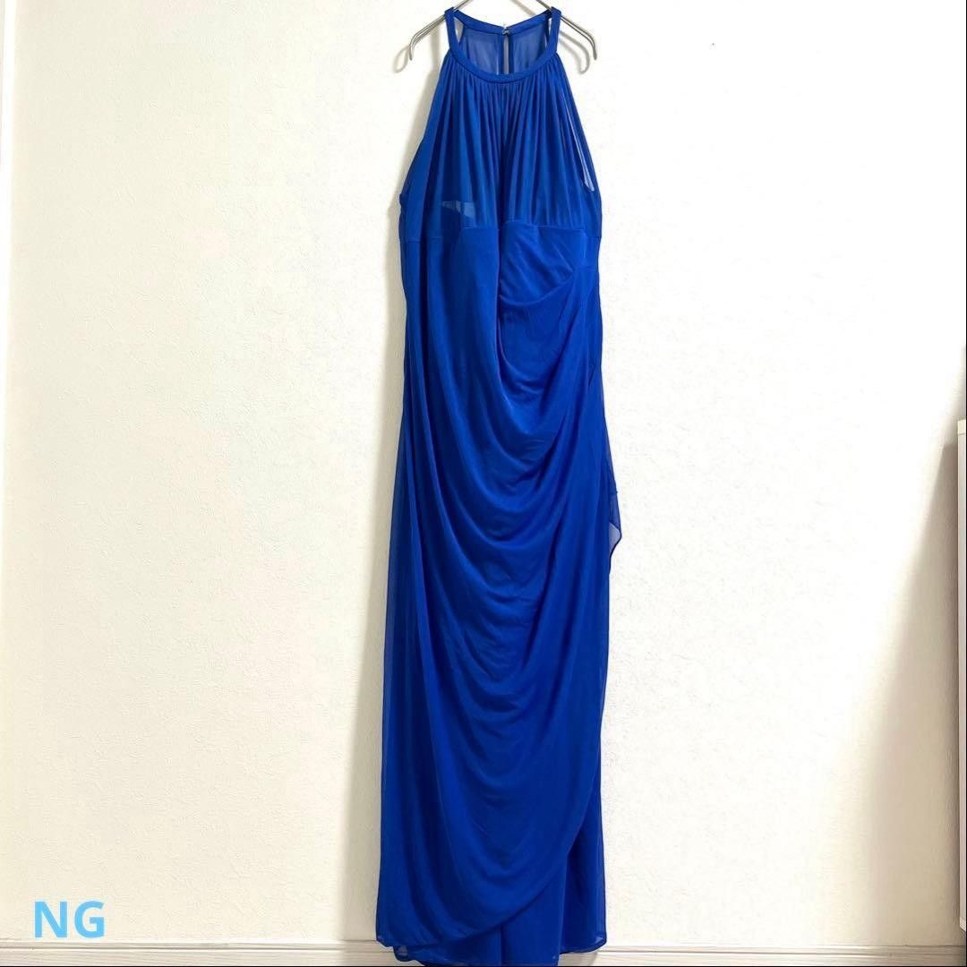 【瑕疵品】 DAVID 'S码 BRIDAL 长款连衣裙 派对礼服 蓝色 大码 适用于多种场合的连衣裙