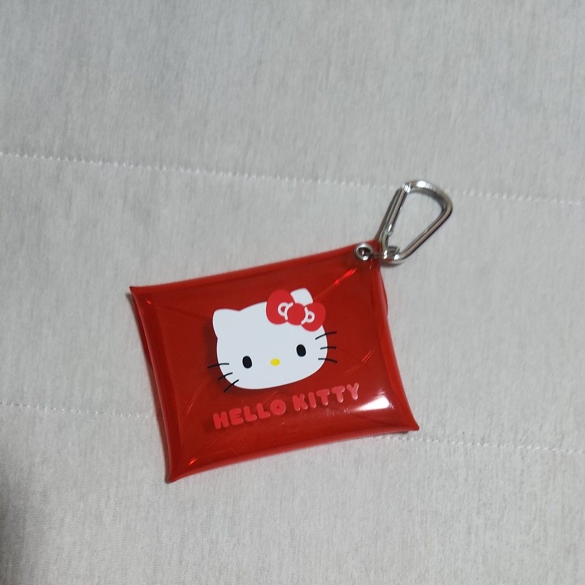 Hello Kitty Clear Pouch with Carabiner, Clear Case, HELLO KITTY Sanrio