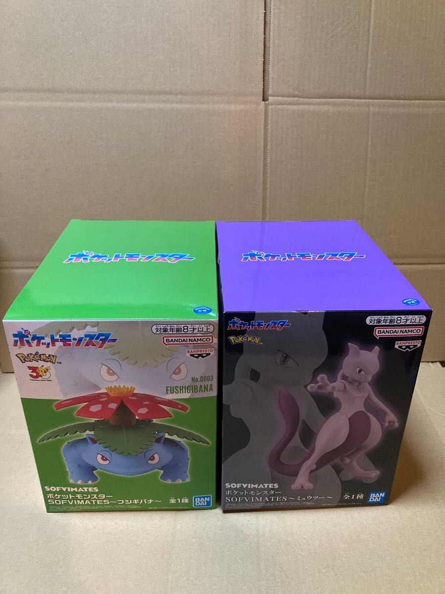 Pokémon SOFVIMATES Venusaur Mewtwo Figure 2-Piece Set