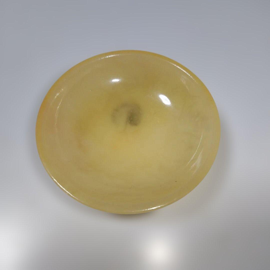 SCAGLIONE 天然石 手工迷你盘黄色 8cm