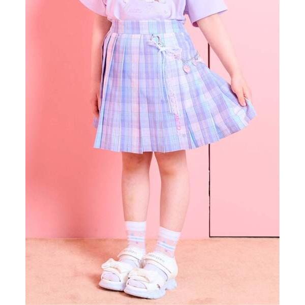 スカート チェーン飾りつき プリーツスカパン キッズ 子供服 女の子