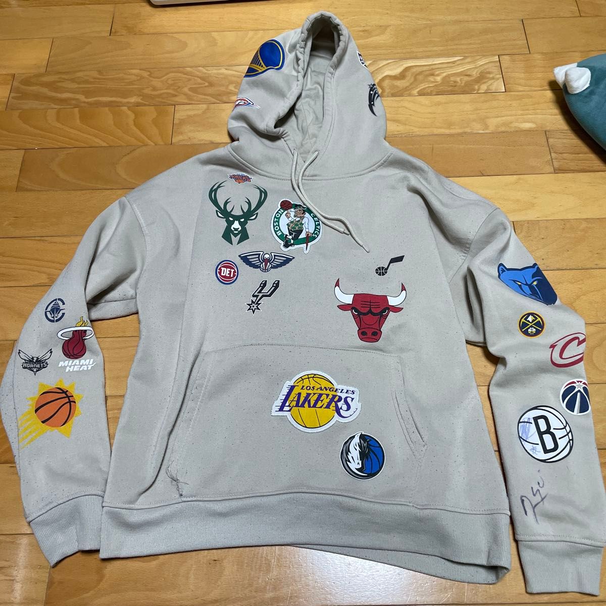 NBA全队标志wappen刺绣帕克米色街
