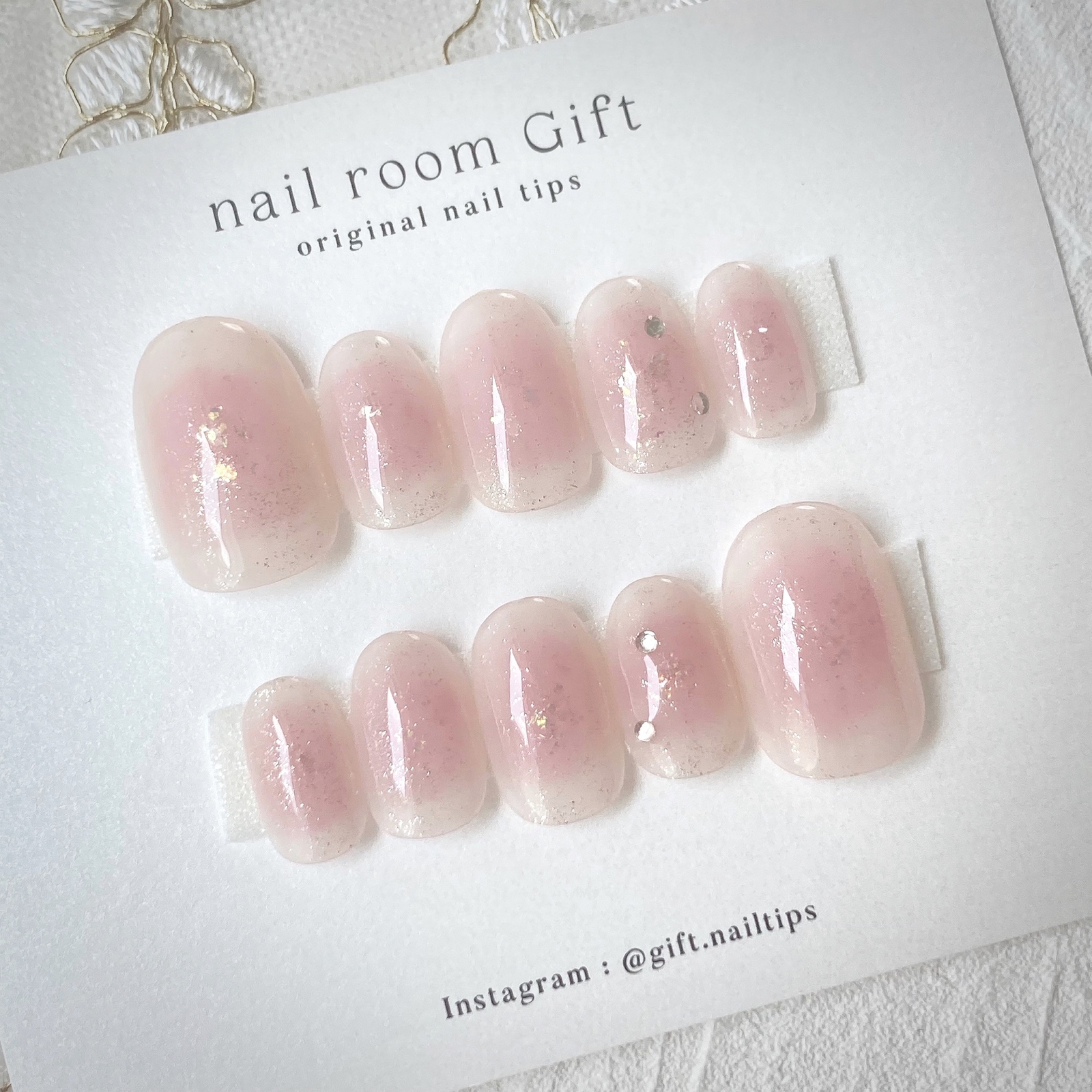 【Re-release】💓Fluffy Cheek Nail Cute Adult Cheek Nail Pink Spring Nail Sparkly Nail Tip Nuance Bridal Wedding Valentine's Day Nail
