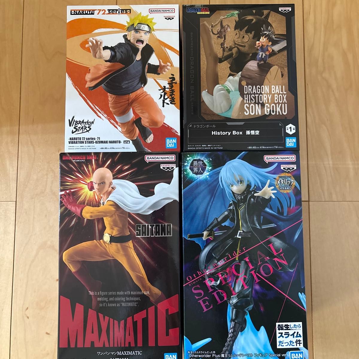 Figures Bundle Sale, Unopened/Shipped Sealed, Naruto, Dragon Ball, Tensei Shitara Slime Datta Ken, One Punch Man