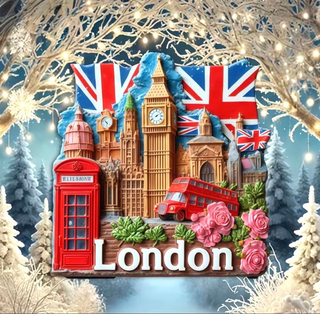 英国 磁铁 大本钟 电话 杂货 礼品 纪念 2D 塑料