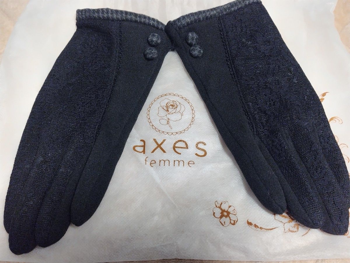 【未使用品】axes femme 手套 黑色蕾丝