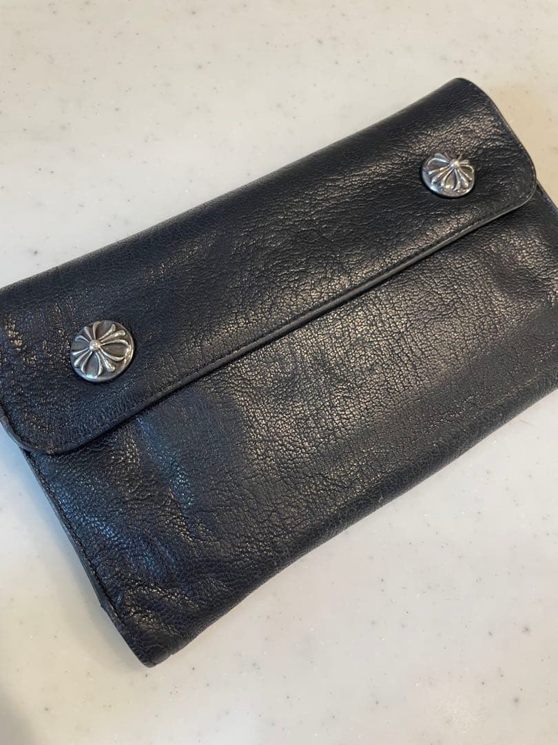 CHROME HEARTS（铬之心）波浪款钱包 海军蓝
