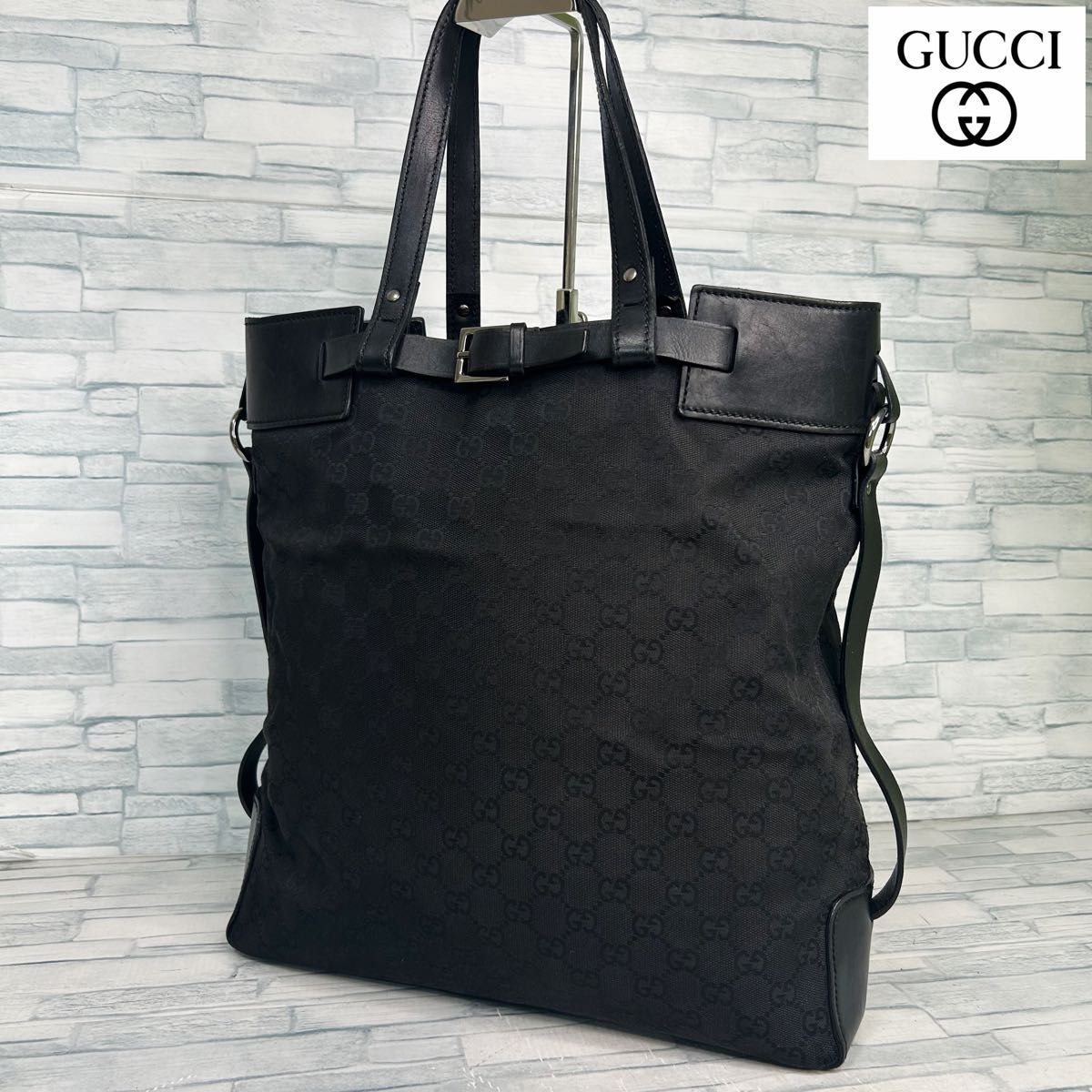 近乎完美品相 140 GUCCI 古驰 托特包 手提包 GG 图案 np4