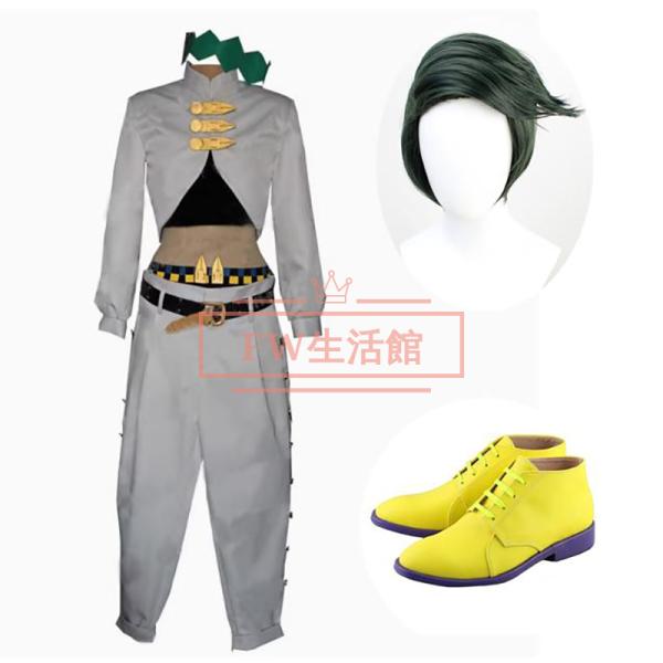 JOJO JOJO的奇妙冒险风岸边露伴随着cosplay服装假发cosplay