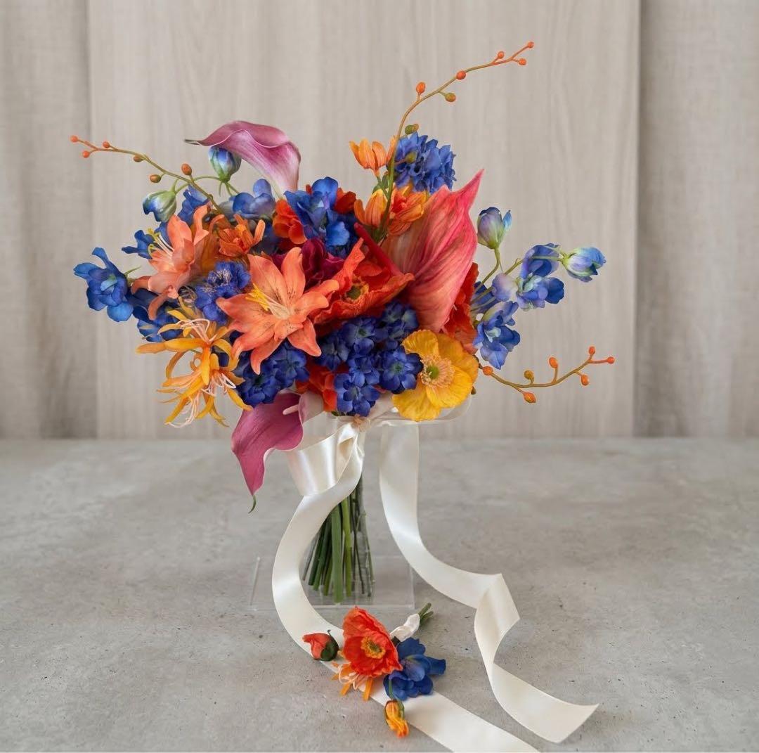 Wedding Bouquet Boutonniere Set Bridal Artificial Flower